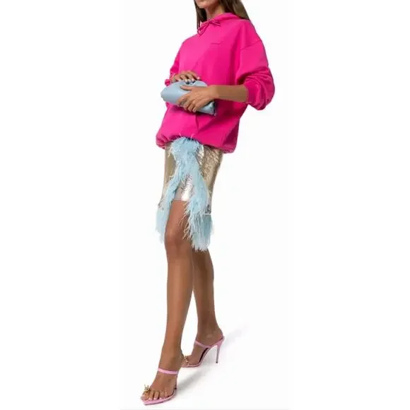 CHRISTOPHER KANE runway feather-paneled chainmail skirt nwt $3,227 it-46 / us-8 - Picture 14 of 14